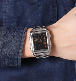 SKMEI - 2206 - High Quality Luxury Watch - Silver/Black image 4