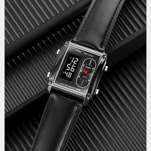 Skmei - 1868 (strap) - Digital LED Luminous Waterproof - Black-Leather image 5