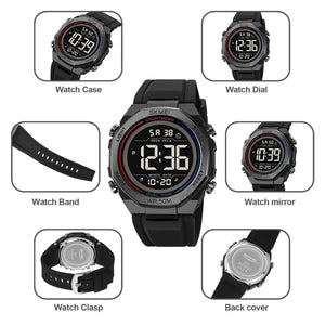 Skmei - 2513 - Digital Sports Watch - Black/Black image 2
