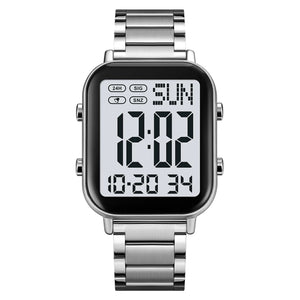 Skmei – 2259 – Digital Steel Watch – Silver/White image 0