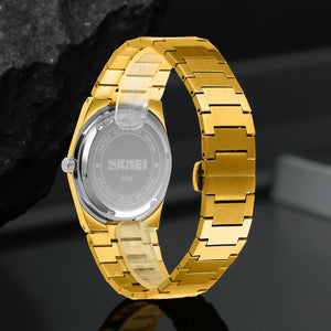 Skmei 9288 Business Class Luxury Watch - Gold/silver image 1