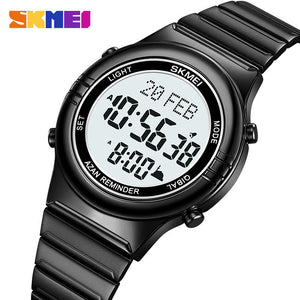 Skmei - 2200 - Qibla Azan Time Reminder Prayer Watch - black image 0