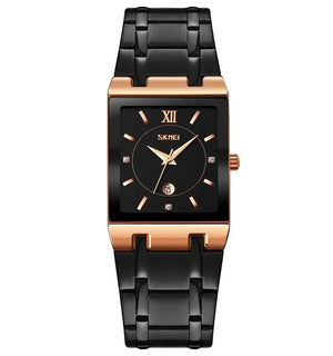SKMEI 9263 Square Analog Quartz Watch - rosegold/black/black image 0
