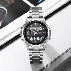 Skmei 2284 World Master Dual Display Watch - Silver/Black image 1
