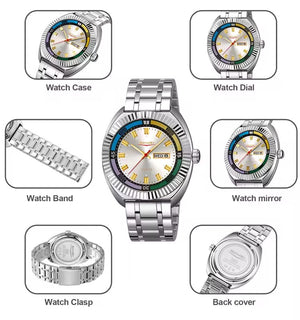 SKMEI - 9353 - Classic Stainless Steel Quartz Men Watch - Silver image 3