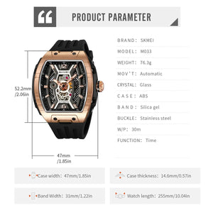 SKMEI - M033 - Phantom Automatic Skeleton Watch - rose gold image 7