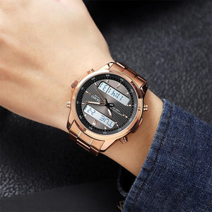 Skmei - 2049 - Multifunctional Waterproof Watch - rose gold/white image 3
