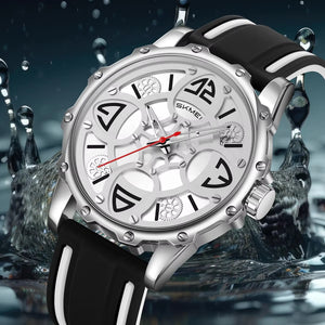 SKMEI 9342 Racing Analog Quartz Sports Watch - Black image 0