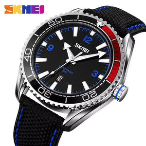 Skmei - 9291 - Fashion Business Genuine Strap Waterproof - Blue image 0