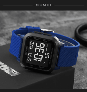 SKMEI 1894 Classic Digital Square Watch - Blue/Black