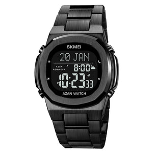 SKMEI - 2036 - Qibla Azan Time Reminder Prayer Watch - Black/black image 0