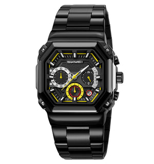 Skmei - 9359 - Quartz Chronograph Heavy-Duty Metal Build - yellow image 1