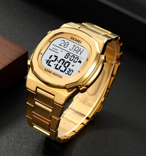 Skmei - 2036 - Azan Reminder Watch Waterproof - Gold/White image 2