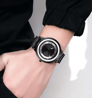 SKMEI - 9267 - Camera Lens Inspired Unique Wristwatch - Black image 3