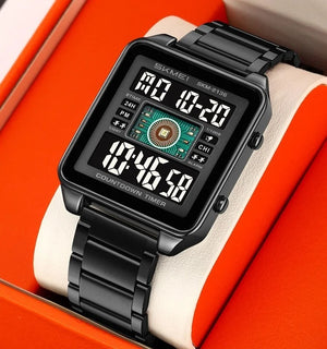 SKMEI 2136 Multi-Display Digital Chronograph Sports Watch - Black/Black image 4