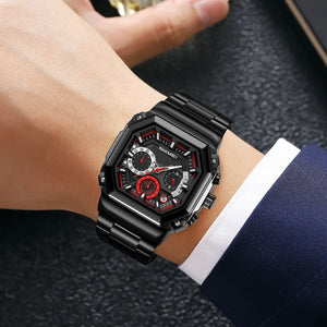 Skmei - 9359 - Quartz Chronograph Heavy-Duty Metal Build - red image 2