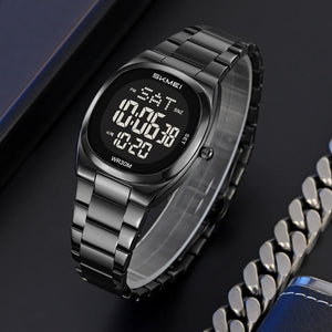 Skmei – 2419 – Classic Digital Vintage Watch – Black/Black image 3