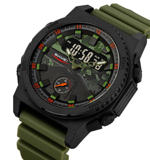 SKMEI - 2355 - High Quality Luxury Watch - ArmyGreen image 2