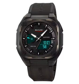Skmei - 2328 - World Master Dual Display Watch - Black/Transparent image 4