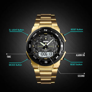 Skmei - 1370 - Navitech Dual Display Watch - Gold image 4