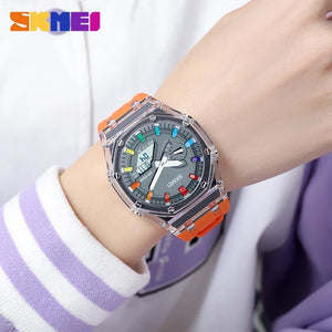 Skmei - 2100 - World Time 50m Waterproof - Orange image 4