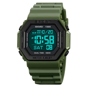 Skmei - 1988 - Street Armor Digital Watch - Army Green image 1