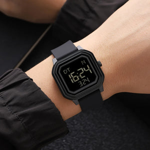 Skmei - 2558 - Minimal Time Digital Watch - Black/Black image 2