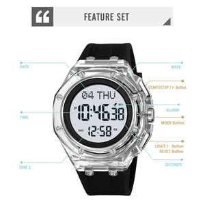 Skmei - 2481 - Heavy Duty Sports Digital Watch - white/black image 2
