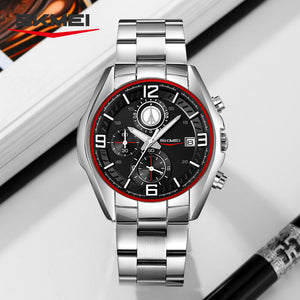 SKMEI - 9346 - Sport Chronograph Quartz Stainless Steel Watch - black image 1