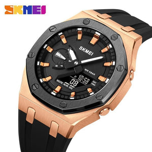 Skmei - 2243 - World time 50 Timezone- RoseGold/Black image 0