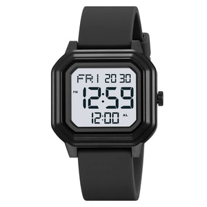 Skmei - 2558 - Minimal Time Digital Watch - Black/White image 0