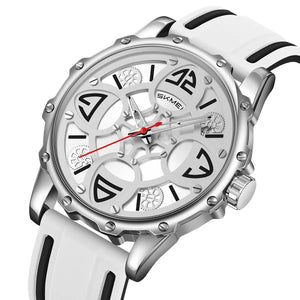 SKMEI 9342 Racing Analog Quartz Sports Watch - white image 0