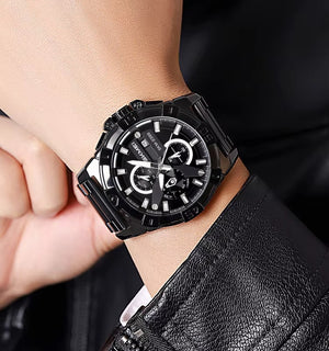 SKMEI - 2399 - Analog Multifunction Watch for Men with Stopwatch - Black image 2