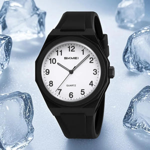 SKMEI - 2470 - High Quality Luxury Watch - White-Line image 4