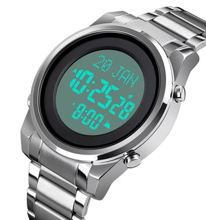 SKMEI - 1734 - Qibla Azan Time Reminder Prayer Watch - silver image 2
