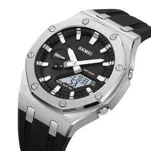 Skmei - 2243 - World time 50 Timezone- Silver/Black image 1