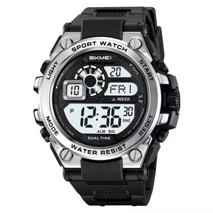 SKMEI 2318 Rugged Digital Sport Watch - black/silver image 0