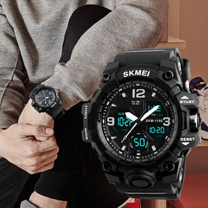 Skmei - 1155 - Sports Analog Digital Watch - Black image 1