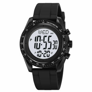 Skmei - 2045- Digital Multifunctional Luminous Waterproof - Black/White image 0