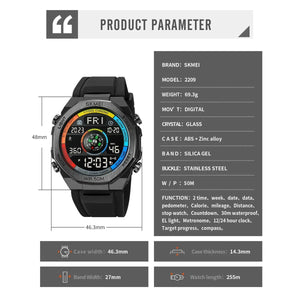 Skmei - 2209 - Digital Step Count Pedometer Watch - colorful/black image 7