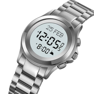 SKMEI - 2270 - Qibla Azan Time Reminder Prayer Watch - silver image 1