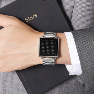 Skmei - 2388 - Luxury Word Dial Watch - Silver-Steel image 2
