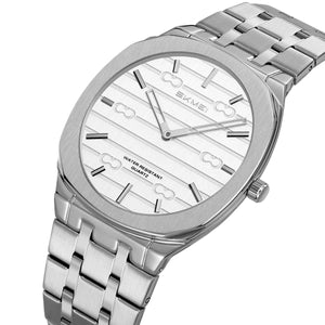 Skmei 9372 Imperial Time Quartz Watch - Silver/Silver image 0
