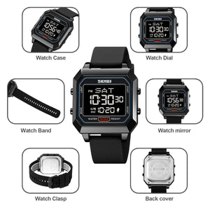 Skmei - 2150 - Digital Electronic Sports Watch - black/black image 4