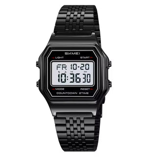Skmei – 2465 – Digital Seven Bead Strap Watch – Black/White/SevenBead image 1