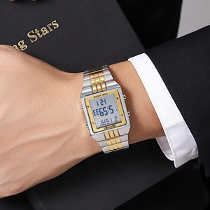 SKMEI - 2335 - Digital Multifunction Stainless Steel Watch - Gold/Silver image 3