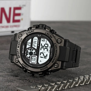 SKMEI 2318 Rugged Digital Sport Watch - black/white image 1