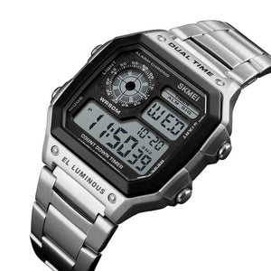 Skmei - 1335 - Digital Sports Countdown Waterproof Watch - Silver image 6