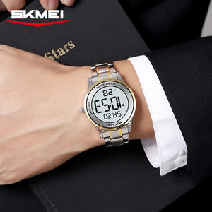 SKMEI 2425 Round Digital Countdown Watch- gold/silver image 2