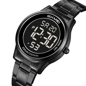 SKMEI 2425 Round Digital Countdown Watch - black/black image 0